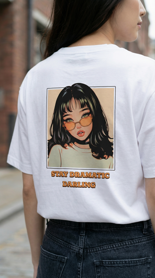 Stay Dramatic Darling Anime T-Shirt | Retro 90s Streetwear | Unisex Tee