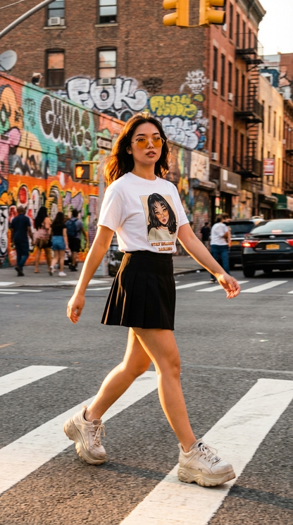 Stay Dramatic Darling — Retro Anime Girl Graphic T-Shirt