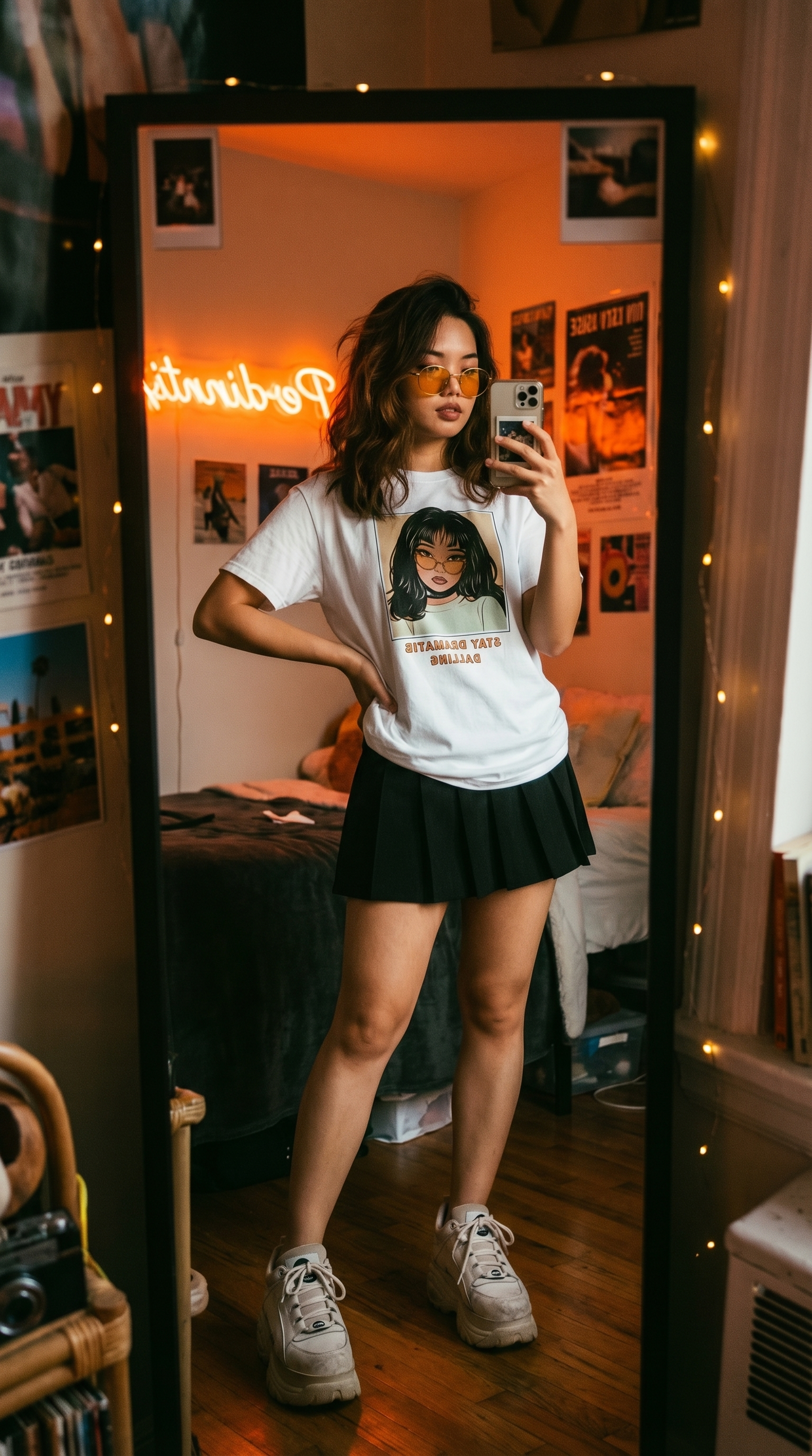 Stay Dramatic Darling — Retro Anime Girl Graphic T-Shirt