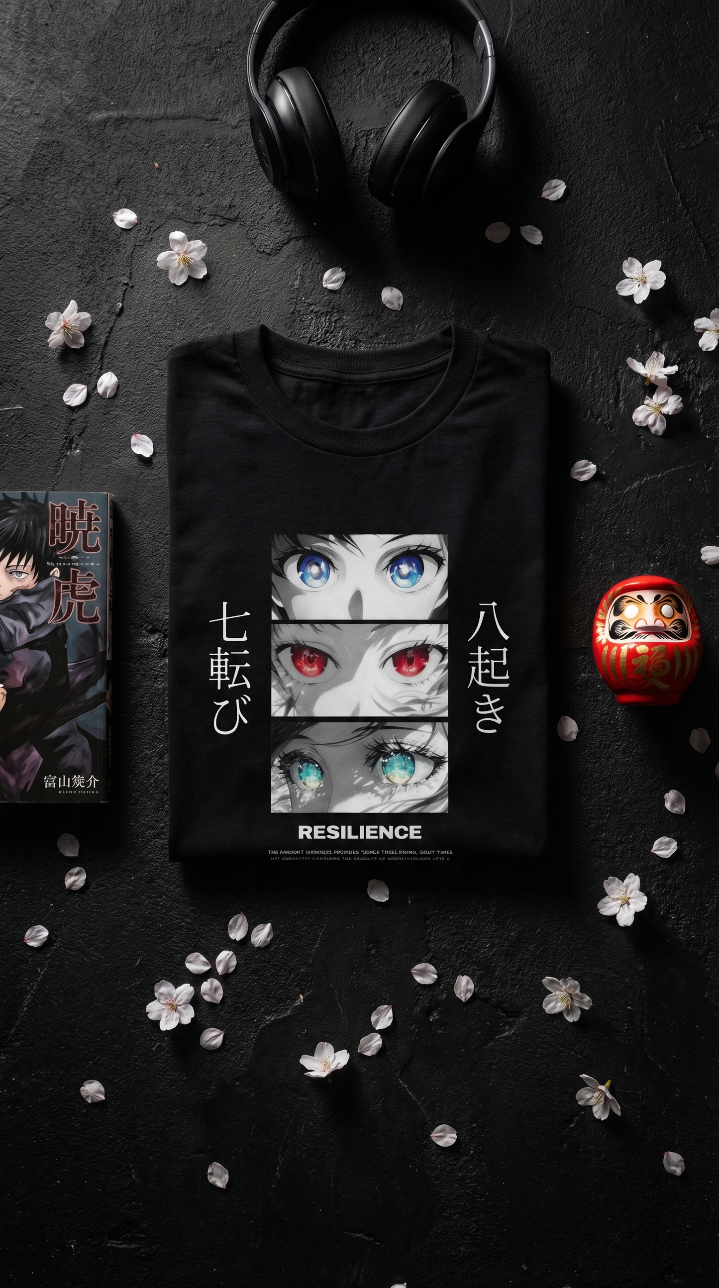 Resilience — 七転び八起き Anime Eyes Graphic T-Shirt