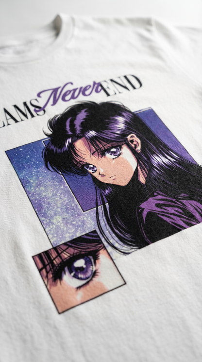Dreams Never End — 90s Anime Girl Graphic T-Shirt