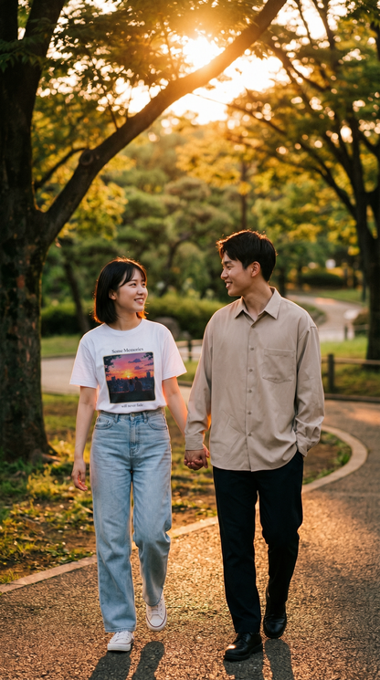 Some Memories Will Never Fade — Anime Sunset Graphic T-Shirt